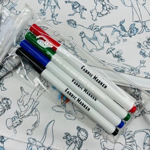 Disney Parks Ink & Paint Backpack Fabric Markers Coloring  Disney Parks - Ink & Paint Colorable Backpack with Markers - Youth Size